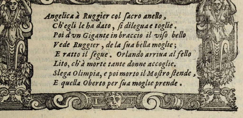 An illustration from Orlando furioso, 1584, leaf 125