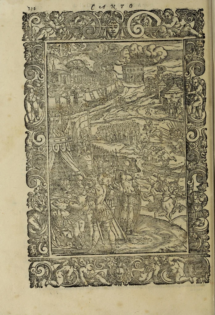 An illustration from Orlando furioso, 1584, leaf 154
