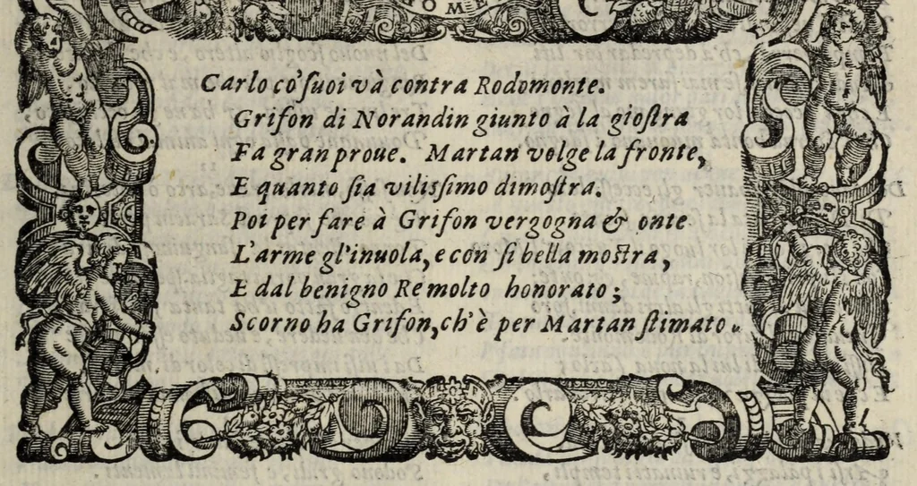 An illustration from Orlando furioso, 1584, leaf 191