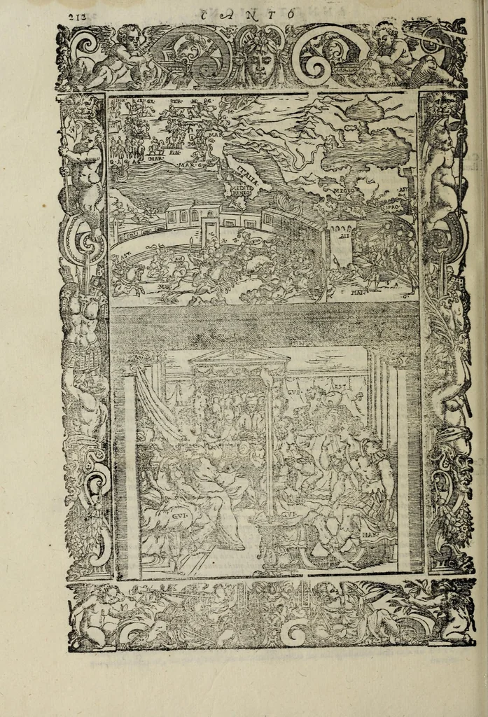 An illustration from Orlando furioso, 1584, leaf 234
