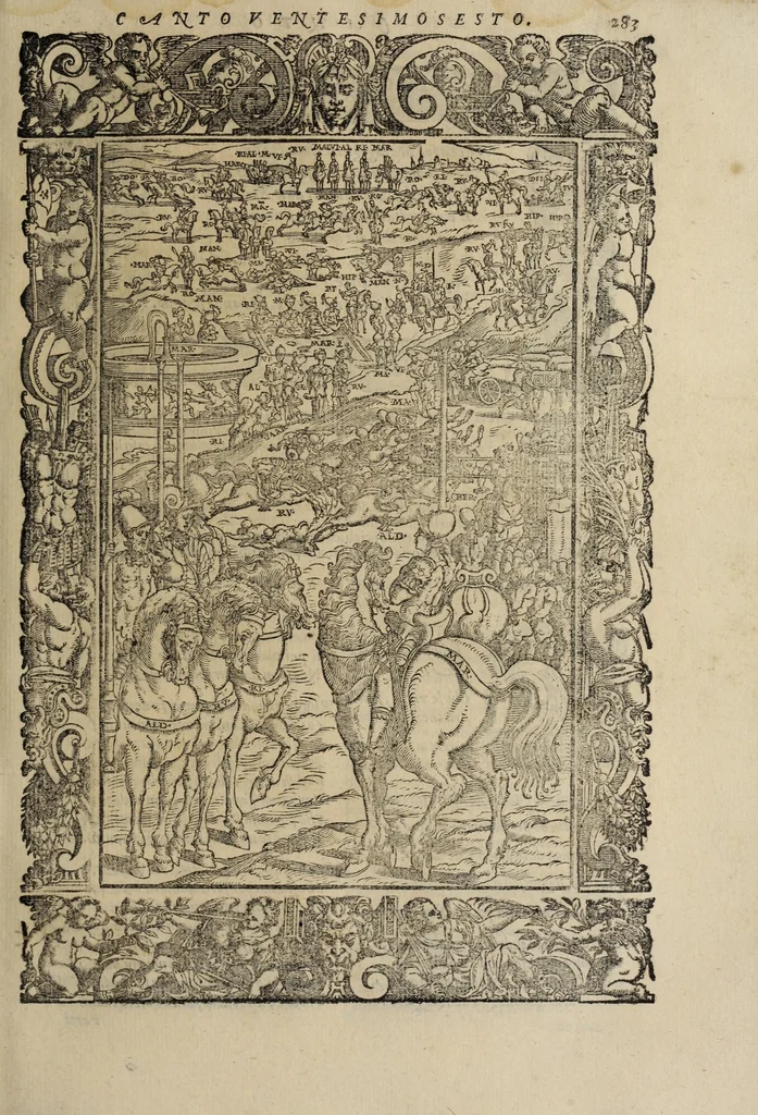 An illustration from Orlando furioso, 1584, leaf 305