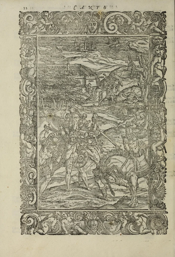 An illustration from Orlando furioso, 1584, leaf 34