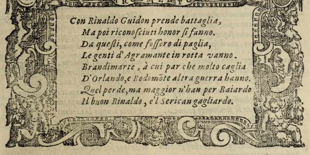 An illustration from Orlando furioso, 1584, leaf 367
