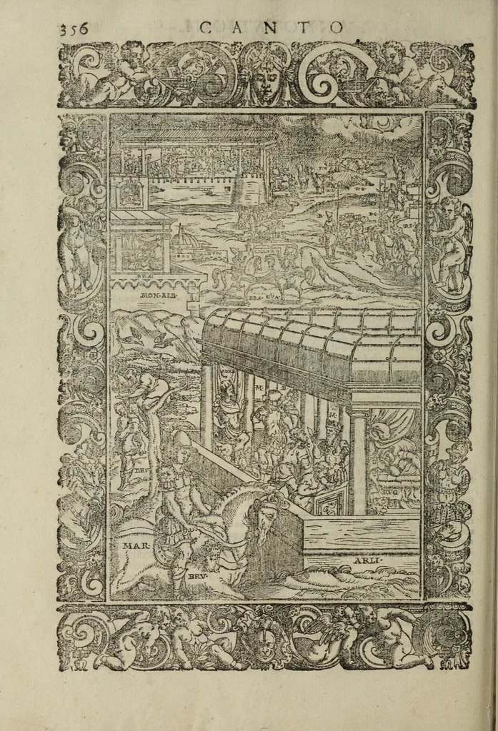 An illustration from Orlando furioso, 1584, leaf 378