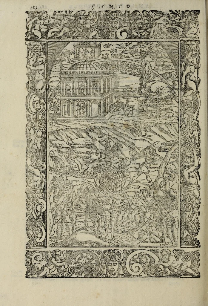 An illustration from Orlando furioso, 1584, leaf 404