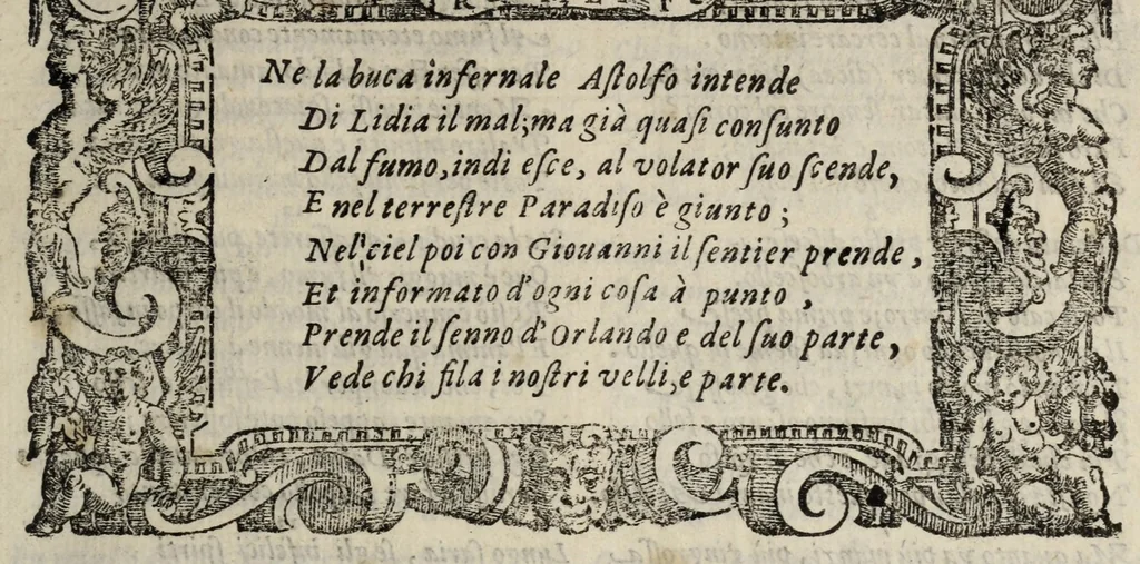 An illustration from Orlando furioso, 1584, leaf 405