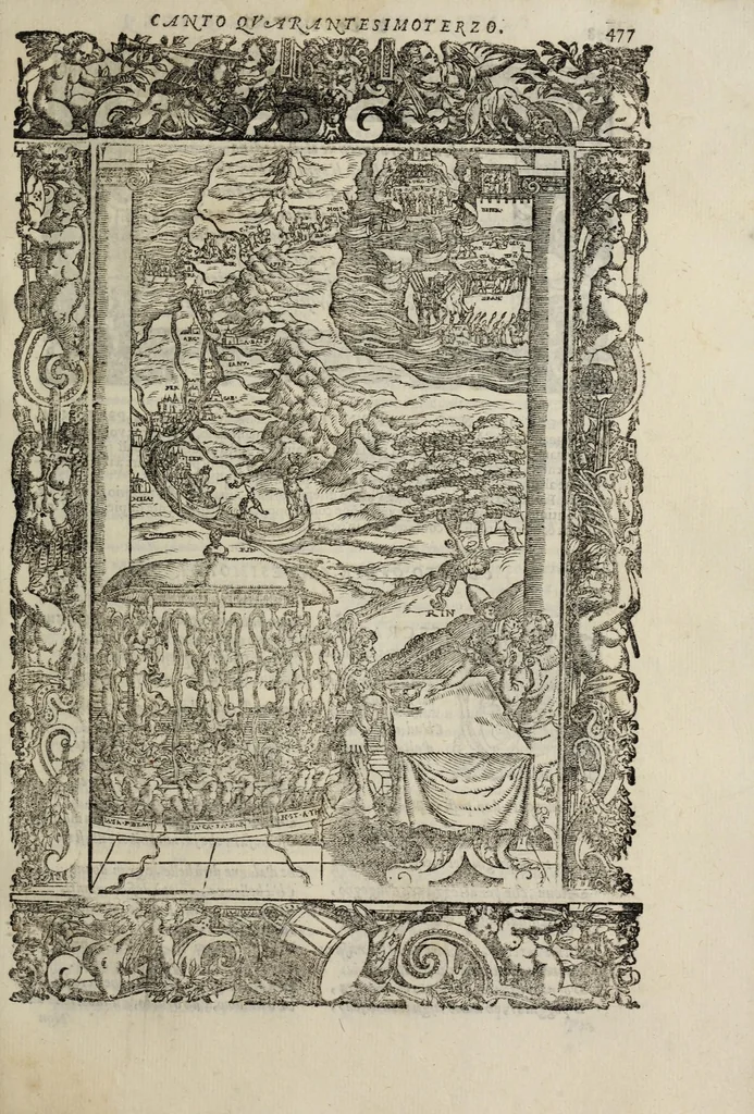 An illustration from Orlando furioso, 1584, leaf 499