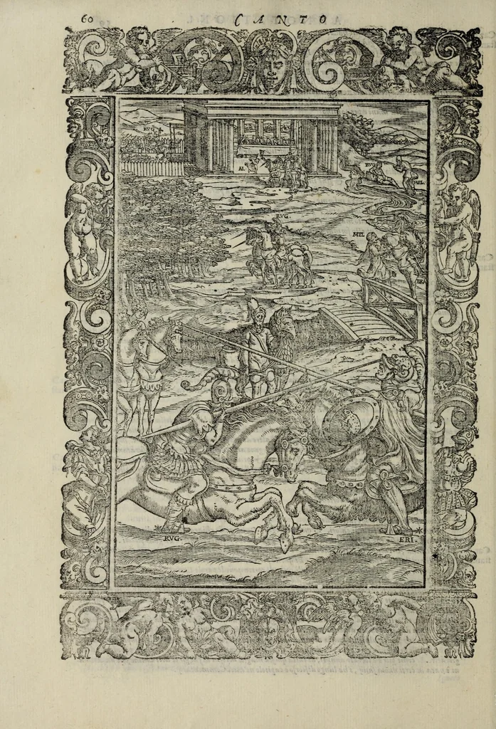 An illustration from Orlando furioso, 1584, leaf 82