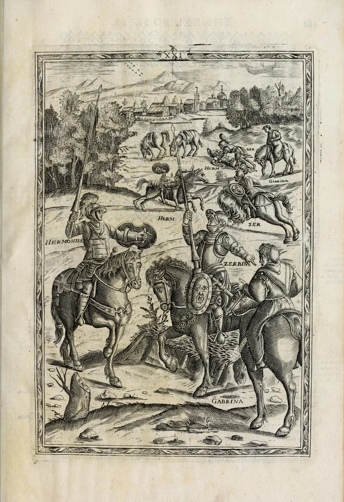 An illustration from Orlando furioso in English heroical verse, 1634, leaf 185
