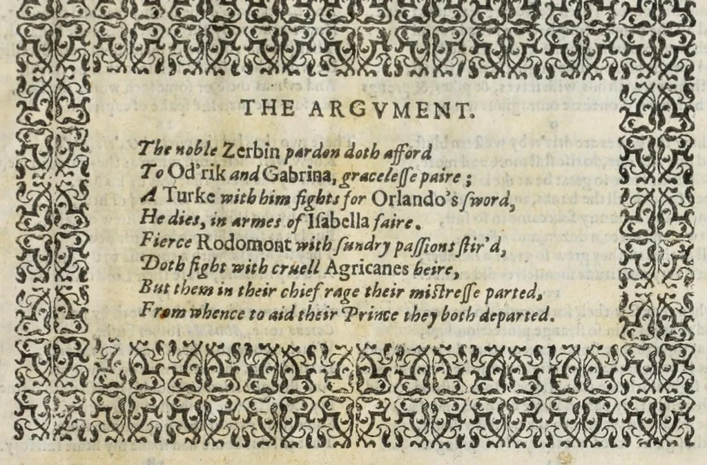 An illustration from Orlando furioso in English heroical verse, 1634, leaf 213