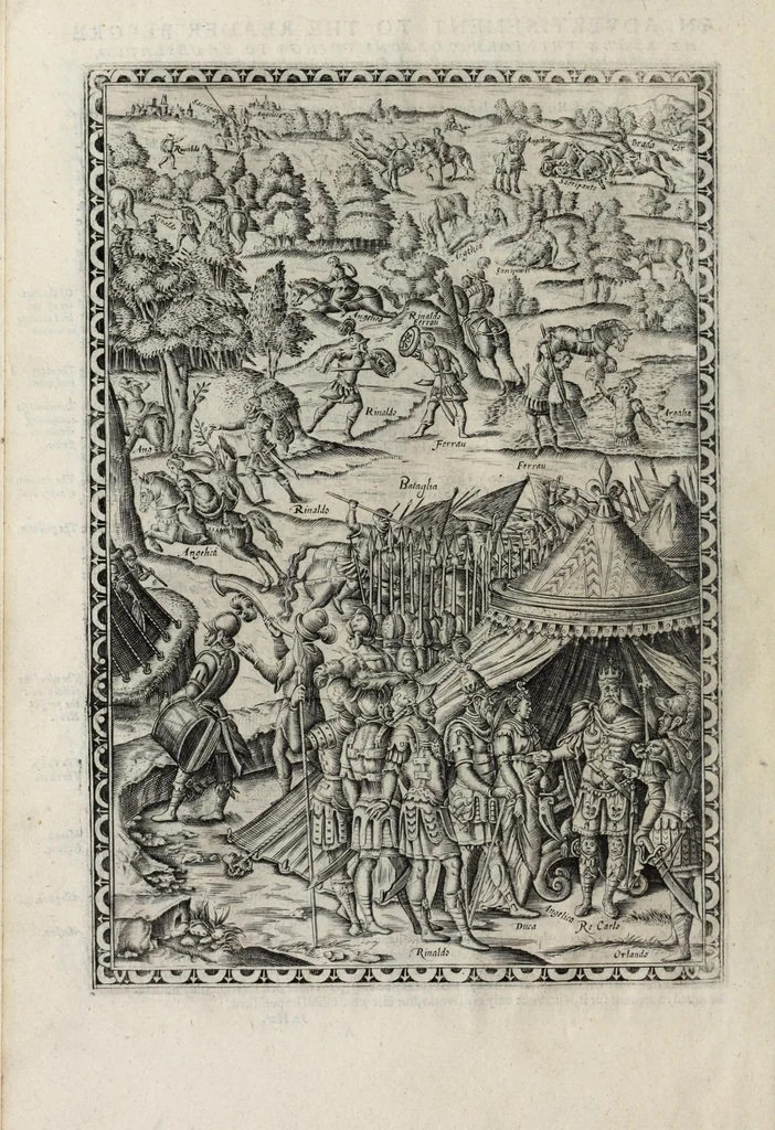 An illustration from Orlando furioso in English heroical verse, 1634, leaf 24