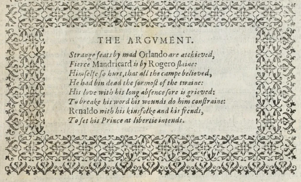 An illustration from Orlando furioso in English heroical verse, 1634, leaf 265