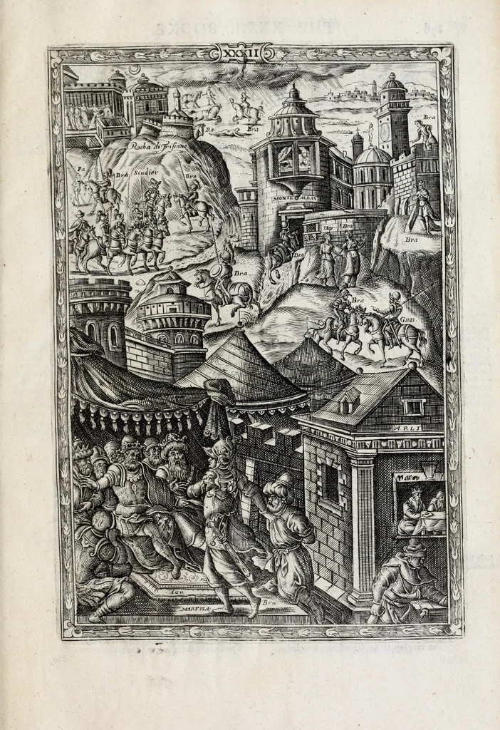 An illustration from Orlando furioso in English heroical verse, 1634, leaf 281