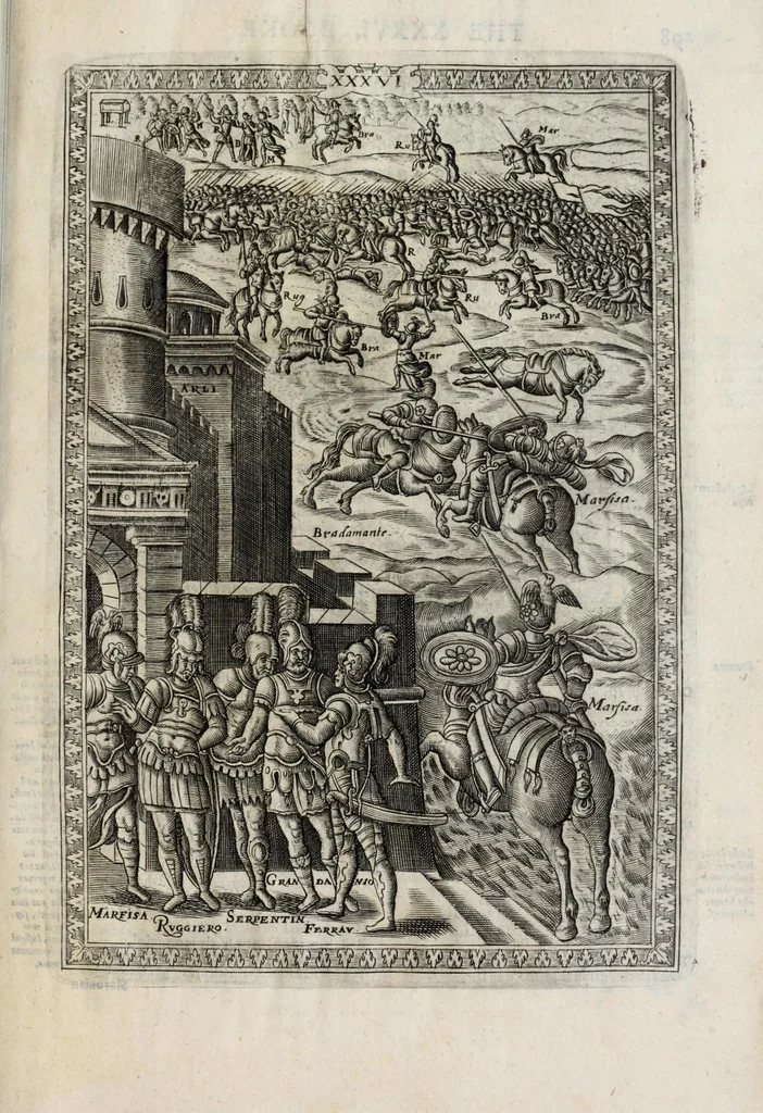 An illustration from Orlando furioso in English heroical verse, 1634, leaf 321
