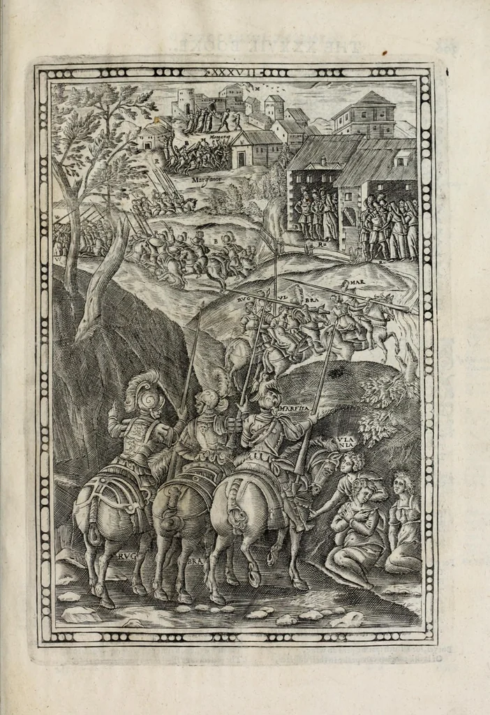 An illustration from Orlando furioso in English heroical verse, 1634, leaf 329