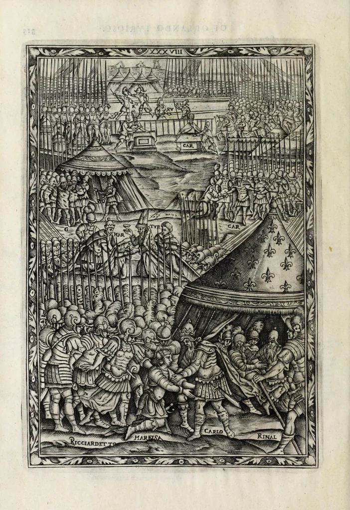 An illustration from Orlando furioso in English heroical verse, 1634, leaf 340