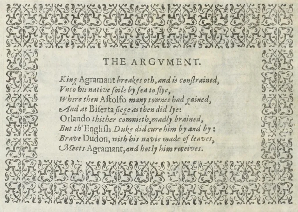 An illustration from Orlando furioso in English heroical verse, 1634, leaf 350