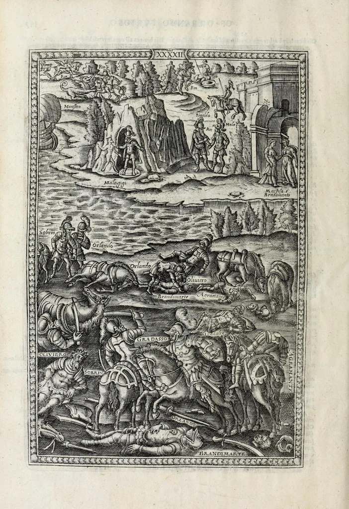 An illustration from Orlando furioso in English heroical verse, 1634, leaf 374