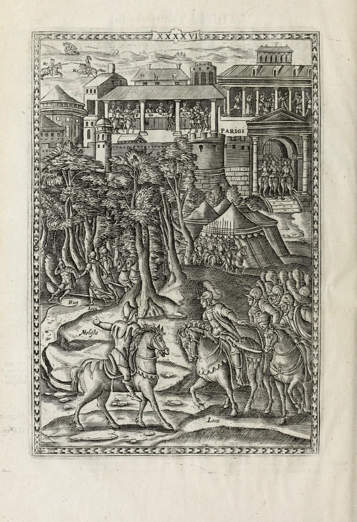 An illustration from Orlando furioso in English heroical verse, 1634, leaf 418