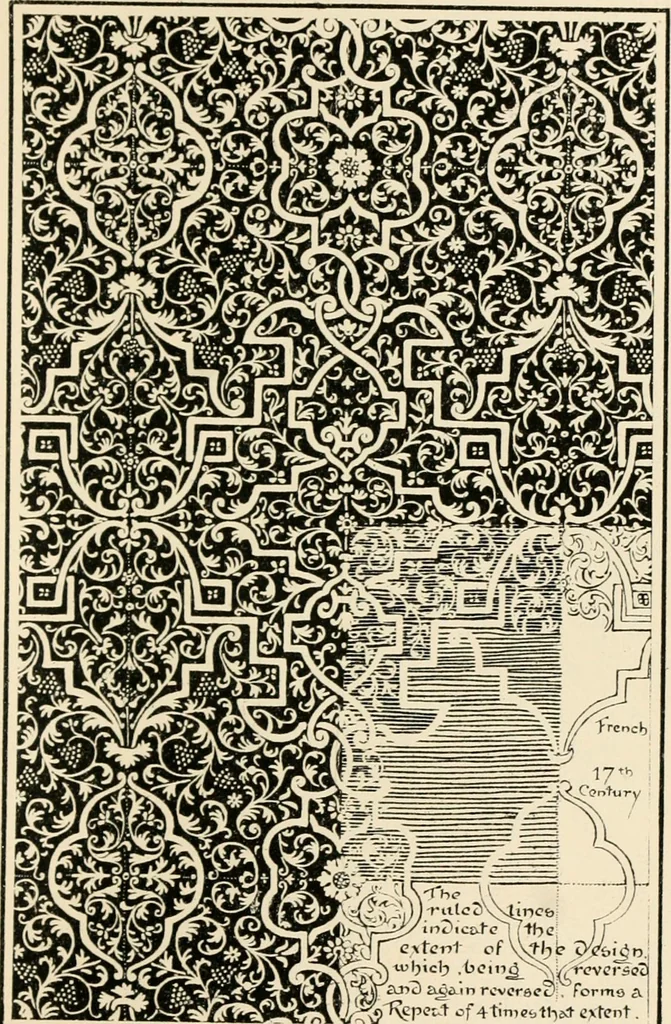 An illustration from Ornamental design, embracing The Anatomy of pattern : The planning of ornament; The application of ornament, 1888, leaf 106
