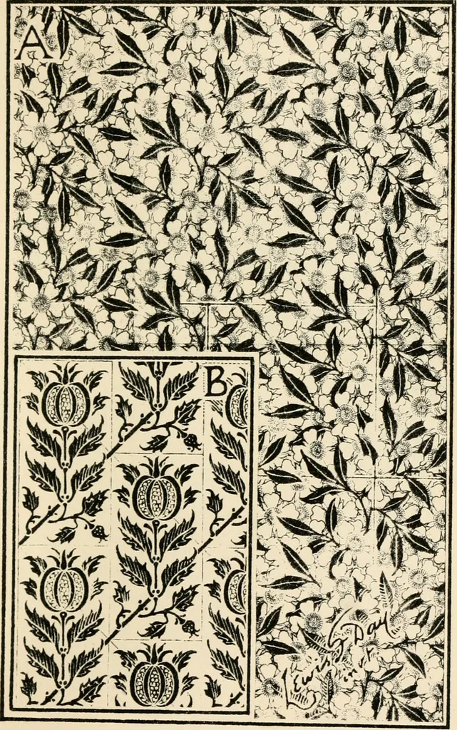 An illustration from Ornamental design, embracing The Anatomy of pattern : The planning of ornament; The application of ornament, 1888, leaf 108