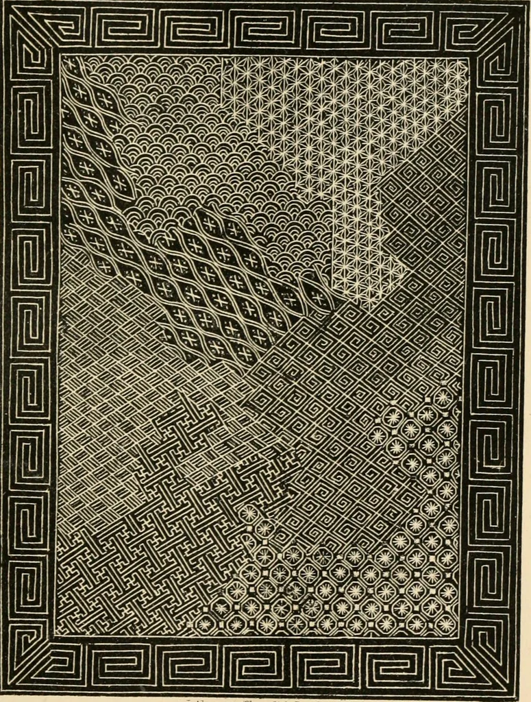 An illustration from Ornamental design, embracing The Anatomy of pattern : The planning of ornament; The application of ornament, 1888, leaf 244