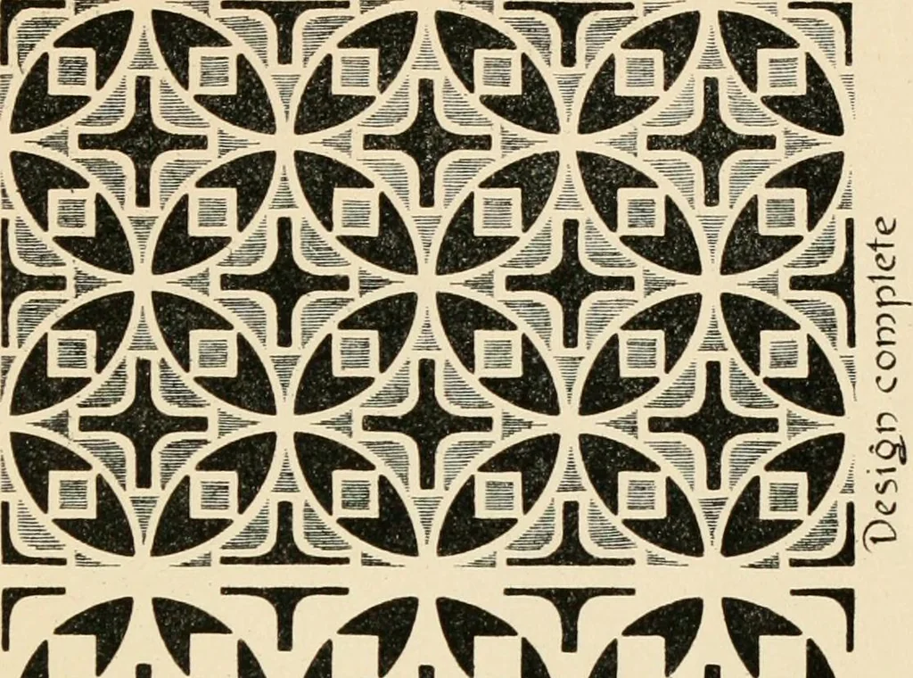An illustration from Ornamental design, embracing The Anatomy of pattern : The planning of ornament; The application of ornament, 1888, leaf 422