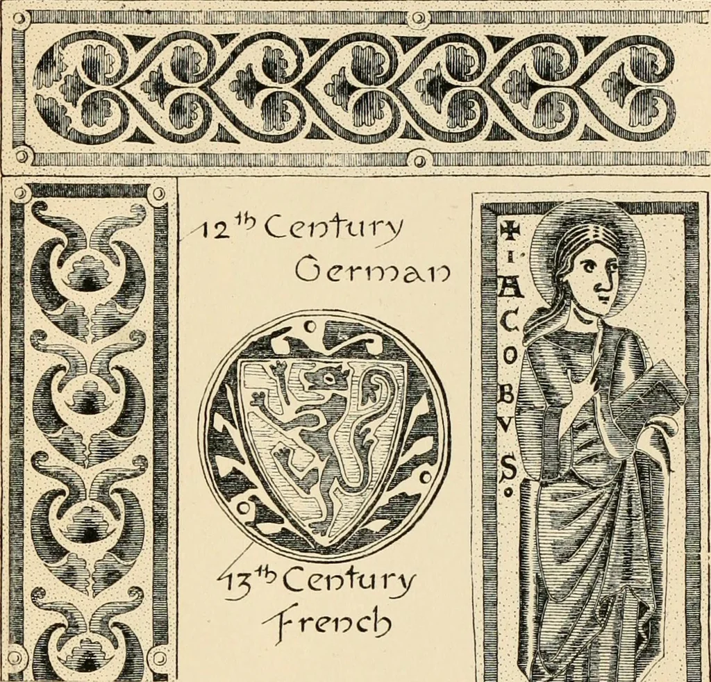 An illustration from Ornamental design, embracing The Anatomy of pattern : The planning of ornament; The application of ornament, 1888, leaf 436
