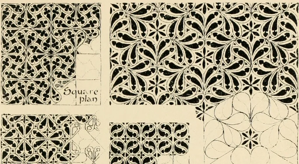 An illustration from Ornamental design, embracing The Anatomy of pattern : The planning of ornament; The application of ornament, 1888, leaf 72