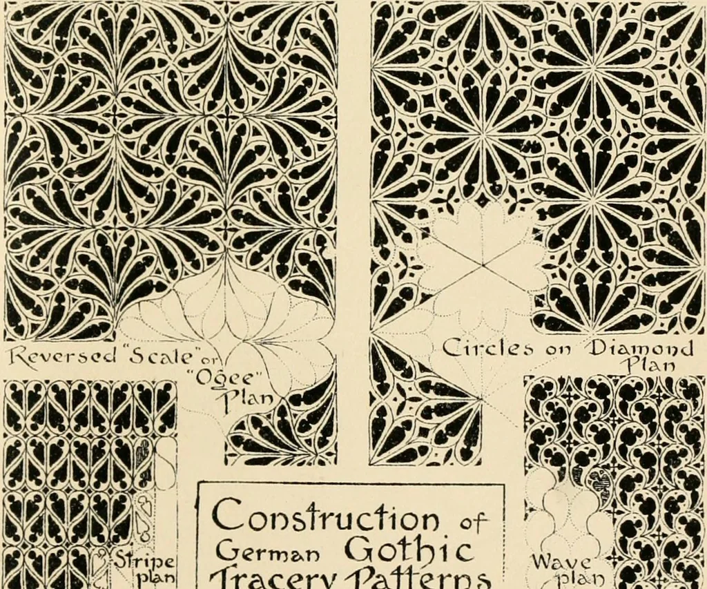 An illustration from Ornamental design, embracing The Anatomy of pattern : The planning of ornament; The application of ornament, 1888, leaf 72