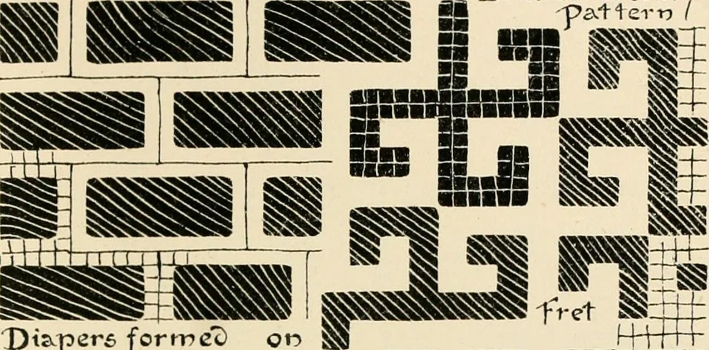 An illustration from Ornamental design, embracing The Anatomy of pattern : The planning of ornament; The application of ornament, 1888, leaf 74