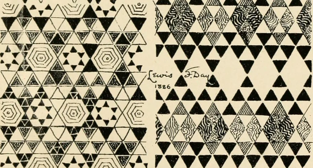 An illustration from Ornamental design, embracing The Anatomy of pattern : The planning of ornament; The application of ornament, 1888, leaf 82