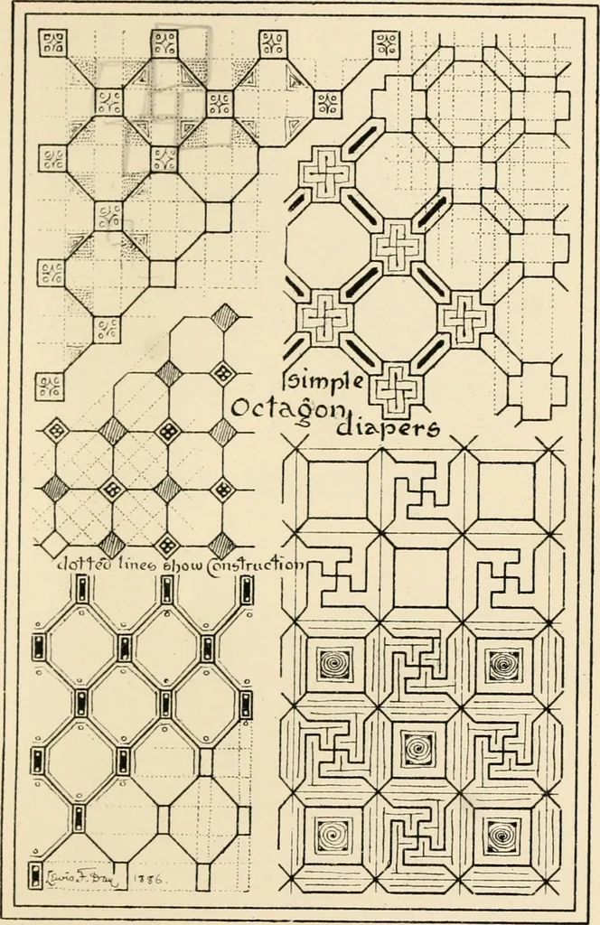 An illustration from Ornamental design, embracing The Anatomy of pattern : The planning of ornament; The application of ornament, 1888, leaf 88