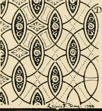 An illustration from Ornamental design, embracing The Anatomy of pattern : The planning of ornament; The application of ornament, 1888, leaf 96