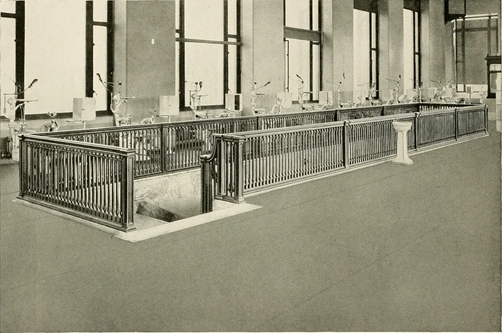 An illustration from Ornamental iron work : stairs, fire-escapes, marquises, gates, railings, grilles, fences., 1915, leaf 11