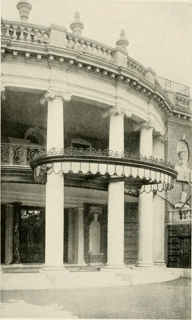 An illustration from Ornamental iron work : stairs, fire-escapes, marquises, gates, railings, grilles, fences., 1915, leaf 17