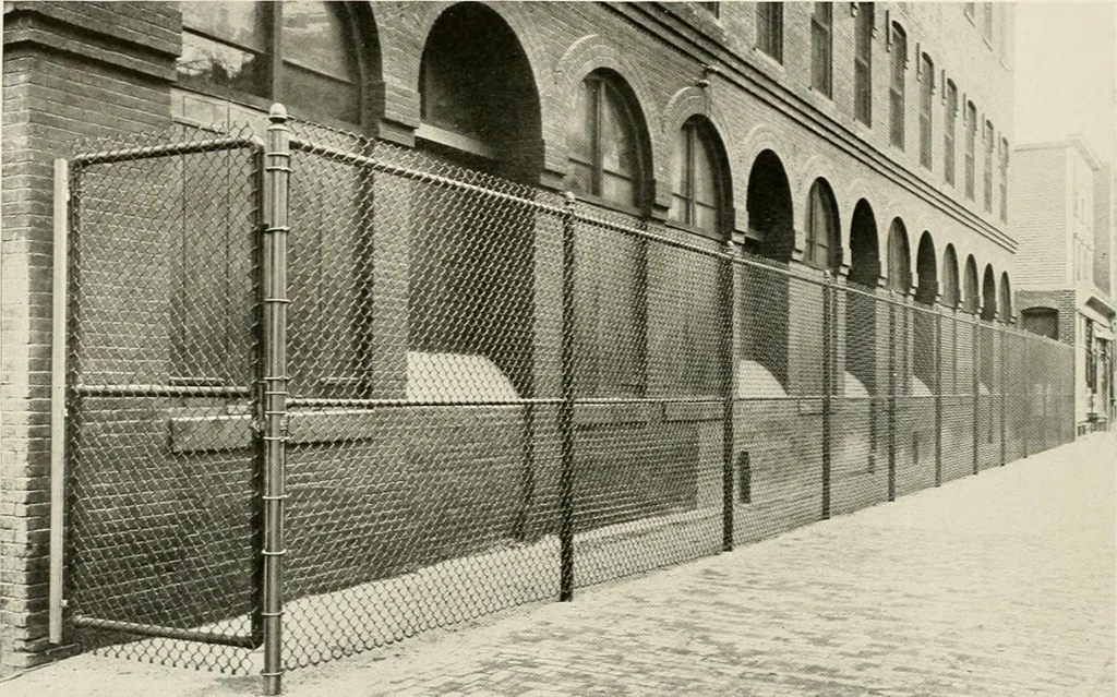 An illustration from Ornamental iron work : stairs, fire-escapes, marquises, gates, railings, grilles, fences., 1915, leaf 41