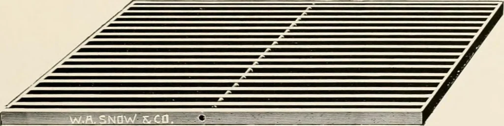 An illustration from Ornamental iron work : stairs, fire-escapes, marquises, gates, railings, grilles, fences., 1915, leaf 56
