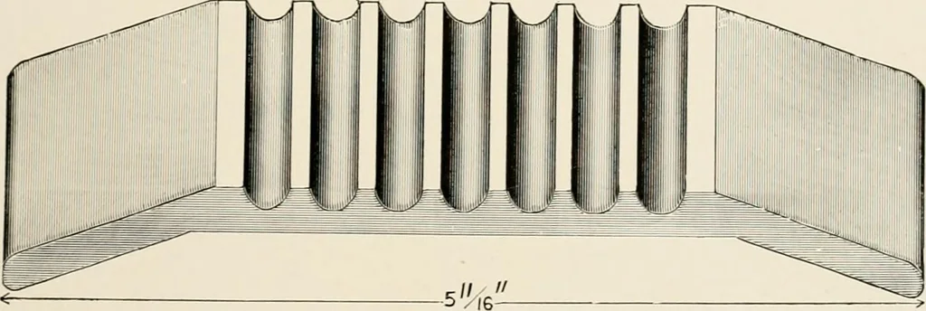 An illustration from Ornamental iron work : stairs, fire-escapes, marquises, gates, railings, grilles, fences., 1915, leaf 56
