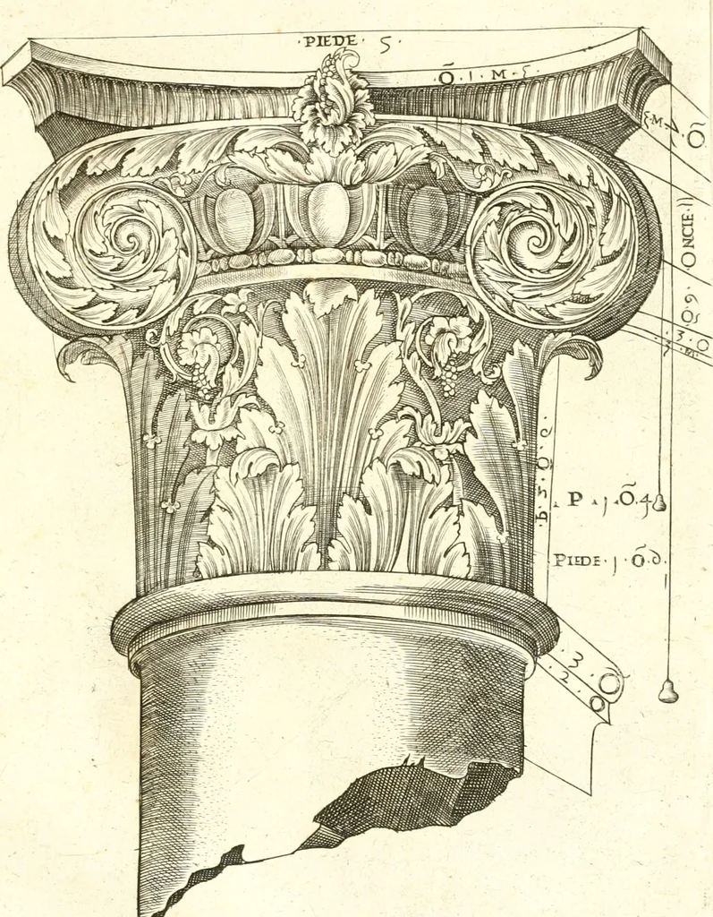 An illustration from Ornamenti d'architettura ritrovati fra le ruine delle antiche fabriche di Roma, nuovamente dati in luce, 1537, leaf 18