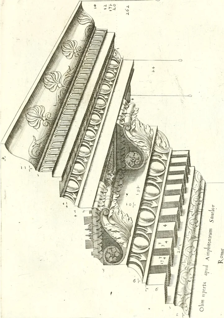 An illustration from Ornamenti d'architettura ritrovati fra le ruine delle antiche fabriche di Roma, nuovamente dati in luce, 1537, leaf 26
