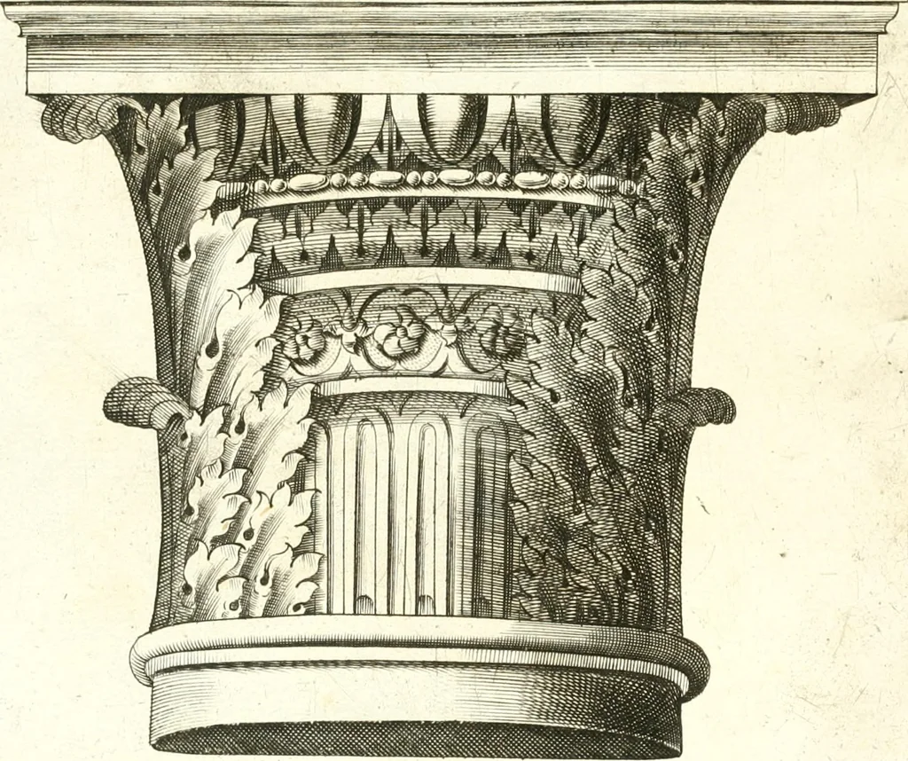 An illustration from Ornamenti d'architettura ritrovati fra le ruine delle antiche fabriche di Roma, nuovamente dati in luce, 1537, leaf 28