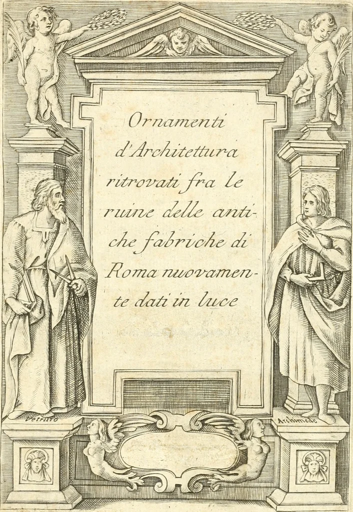 An illustration from Ornamenti d'architettura ritrovati fra le ruine delle antiche fabriche di Roma, nuovamente dati in luce, 1537, leaf 4