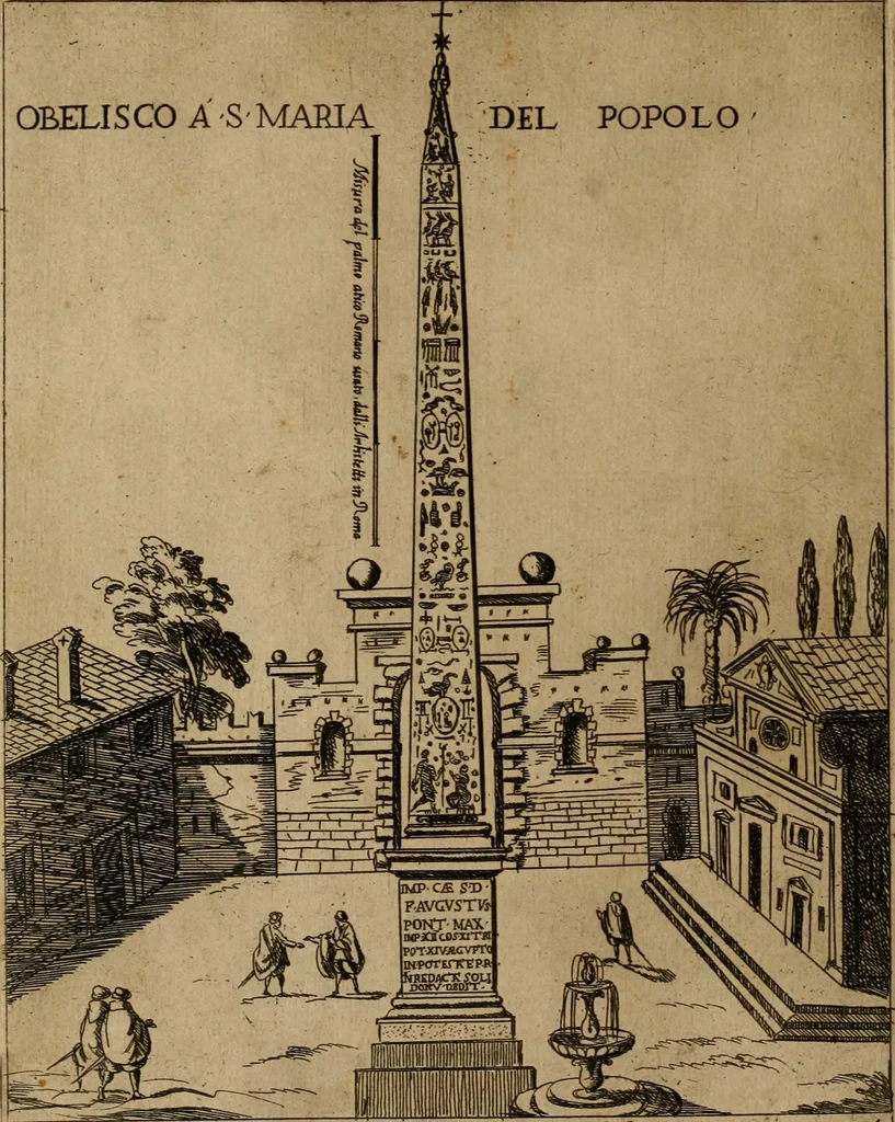 An illustration from Ornamenti di fabriche antiche et moderne dell'alma città di Roma : con le sue dichiarationi fatte da Bartolommeo Rossi fiorentino, 1600, leaf 17