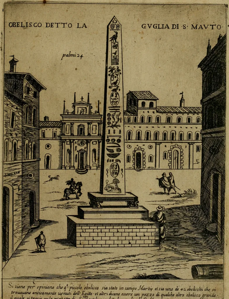 An illustration from Ornamenti di fabriche antiche et moderne dell'alma città di Roma : con le sue dichiarationi fatte da Bartolommeo Rossi fiorentino, 1600, leaf 18