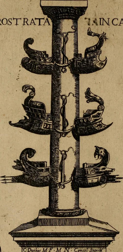 An illustration from Ornamenti di fabriche antiche et moderne dell'alma città di Roma : con le sue dichiarationi fatte da Bartolommeo Rossi fiorentino, 1600, leaf 45