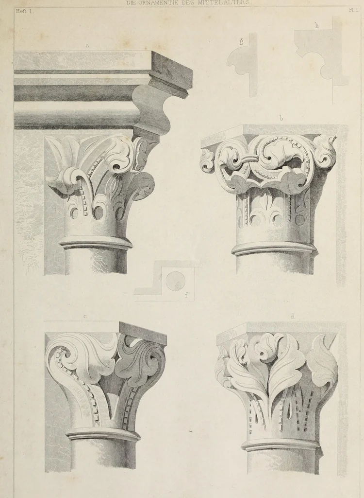 An illustration from Ornamentik des Mittelalters, 1838, leaf 14