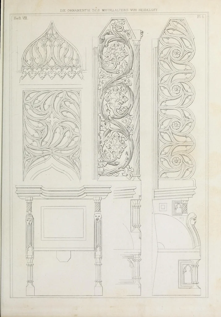 An illustration from Ornamentik des Mittelalters, 1838, leaf 140