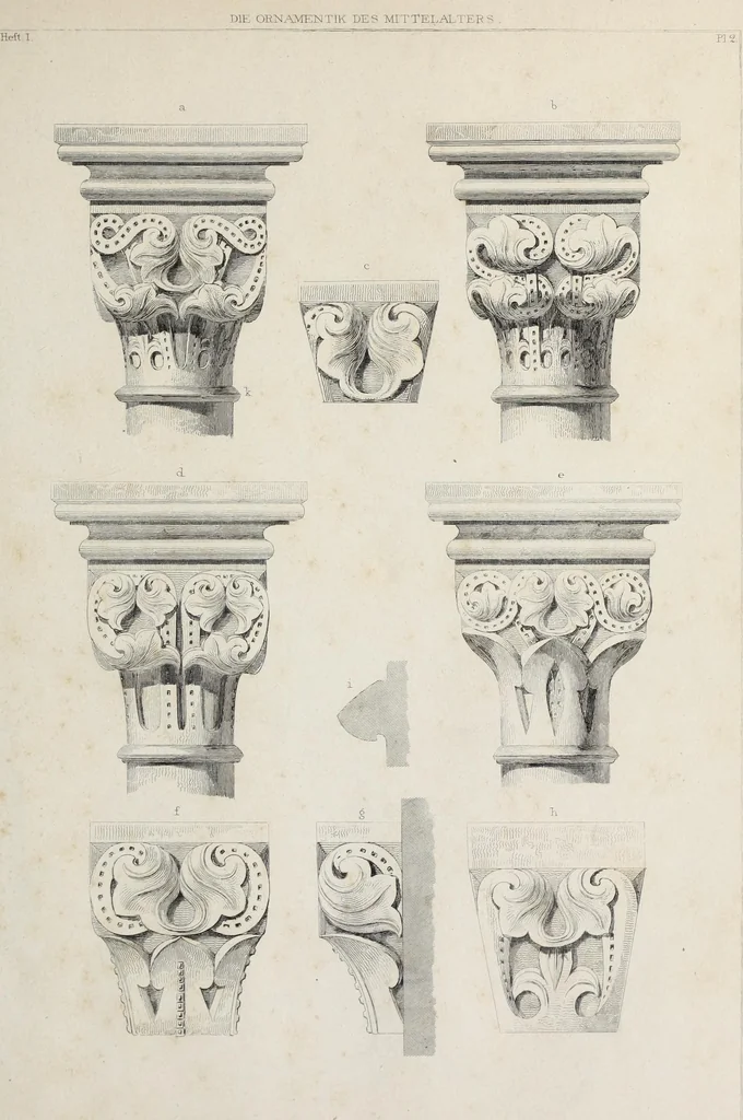 An illustration from Ornamentik des Mittelalters, 1838, leaf 16