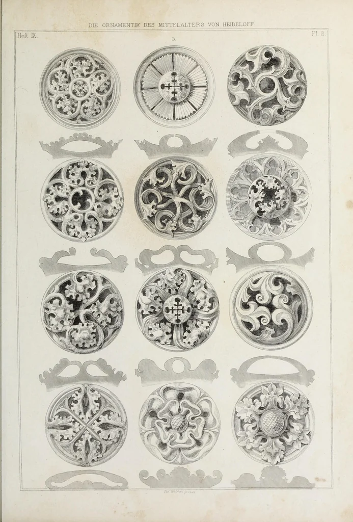 An illustration from Ornamentik des Mittelalters, 1838, leaf 160